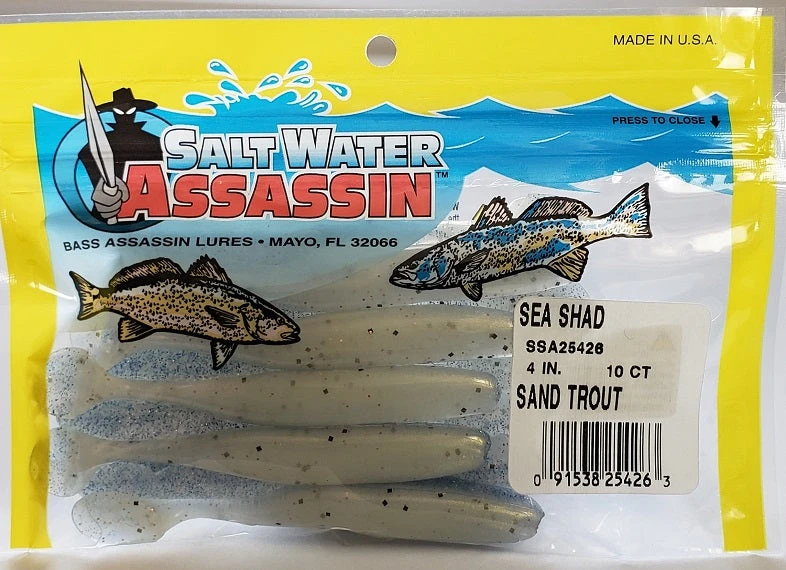 SaltWater Assassin Sea Shad Sand Trout 4" 10pk SaltWater Assassin Sea Shad Sand Trout 4" 10pk