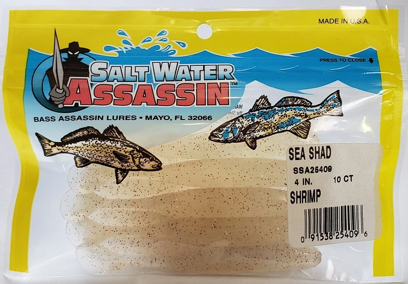 SaltWater Assassin Sea Shad Shrimp 4" 10pk Lures & Bait SaltWater Assassin Sea Shad Shrimp 4" 10pk Lures & Bait