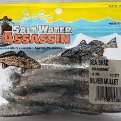 SaltWater Assassin Sea Shad Silver Mullet 4" 10pk Lures & Bait