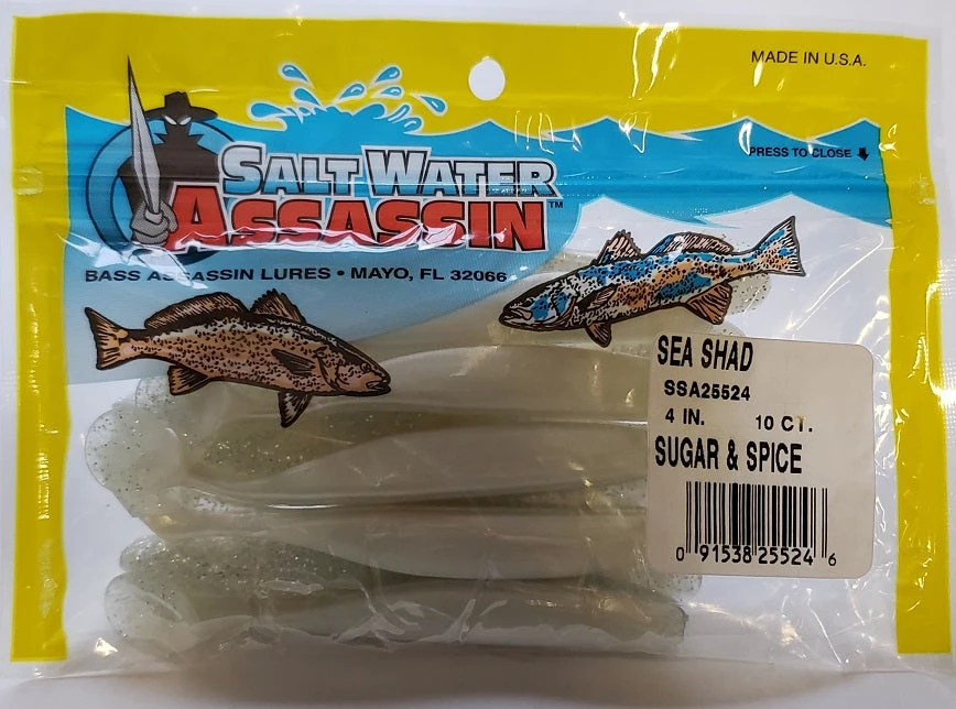 SaltWater Assassin Sea Shad Sugar & Spice 4" 10pk SaltWater Assassin Sea Shad Sugar & Spice 4" 10pk