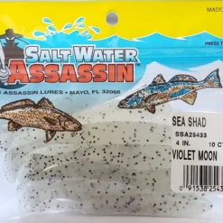 SaltWater Assassin Sea Shad Violet Moon 4" 10pk 5 SaltWater Assassin Sea Shad Violet Moon 4