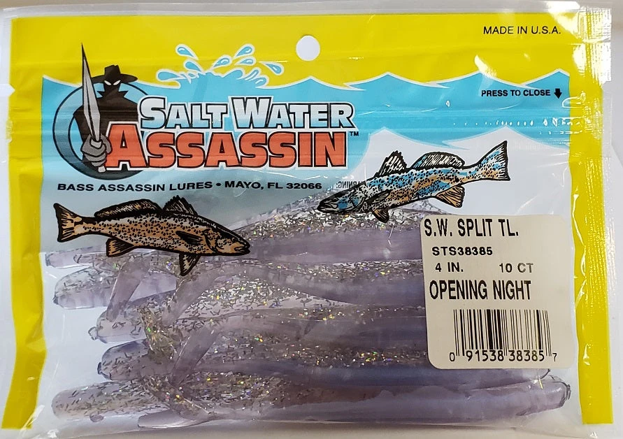 SaltWater Assassin Split Tail Opening Night 4" 10pk SaltWater Assassin Split Tail Opening Night 4" 10pk
