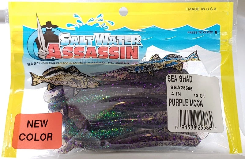 Lures & Bait SaltWater Assassin Sea Shad Purple Moon 4" 10pk Lures & Bait SaltWater Assassin Sea Shad Purple Moon 4" 10pk