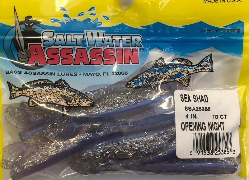SaltWater Assassin Sea Shad Opening Night 4" 10pk SaltWater Assassin Sea Shad Opening Night 4" 10pk