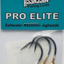 Saltwater Assassin Pro Elite Jigheads Gold 1/8oz 3ct PEJ18012 Hooks/Jig Heads