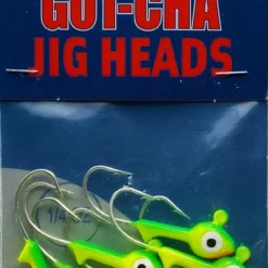 Sea Striker Got-Cha Jig Heads Chartreuse/Lime/Orange 1/4oz 7pk