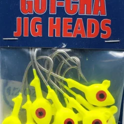 Hooks/Jig Heads Sea Striker Got-Cha Jig Heads Chartreuse 1/2oz 10pk