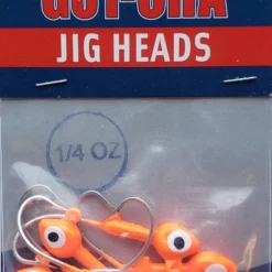 Hooks/Jig Heads Sea Striker Got-Cha Jig Heads Orange 1/4oz 10pk