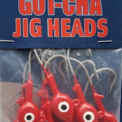 Sea Striker Got-Cha Jig Heads Red 1/2oz 10pk 5 Sea Striker Got-Cha Jig Heads Red 1/2oz 10pk