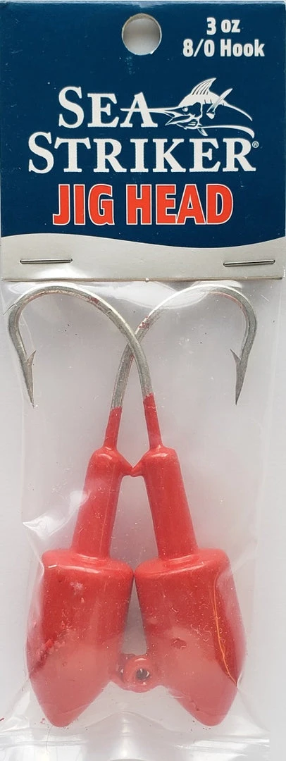 Sea Striker Got-Cha Jig Heads Red 3oz 2pk Sea Striker Got-Cha Jig Heads Red 3oz 2pk
