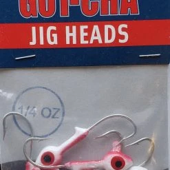 Hooks/Jig Heads Sea Striker Got-Cha Jig Heads White/Red 1/4oz 7pk
