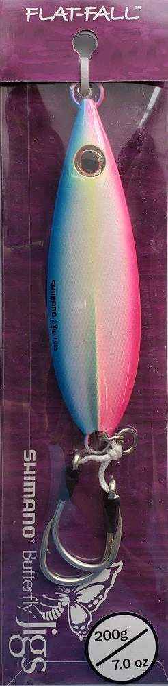 Lures & Bait Shimano Flat-Fall Butterfly Jigs Pink Blue BFLFF200PB Lures & Bait Shimano Flat-Fall Butterfly Jigs Pink Blue BFLFF200PB