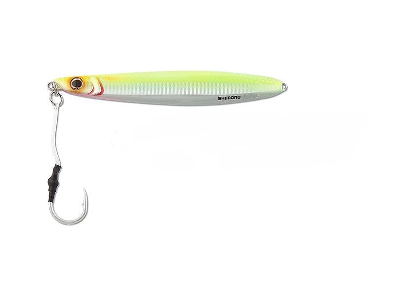 Lures & Bait Shimano Flat-Side Butterfly Jigs Chartreuse/Silver BFLFS168CS Lures & Bait Shimano Flat-Side Butterfly Jigs Chartreuse/Silver BFLFS168CS