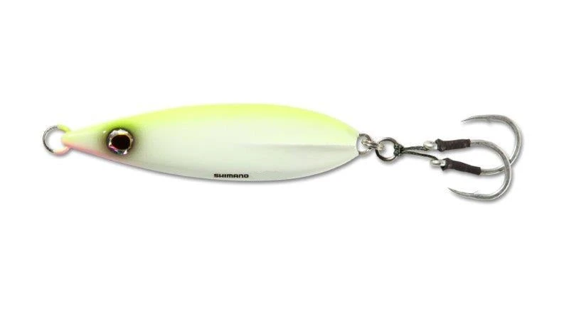 Lures & Bait Shimano Flat-Fall Butterfly Jigs Chartreuse/White BFLFF200CW Lures & Bait Shimano Flat-Fall Butterfly Jigs Chartreuse/White BFLFF200CW