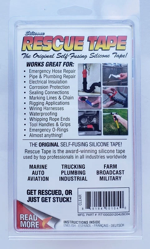 Marine Silicone Rescue Tape Clear Marine Silicone Rescue Tape Clear