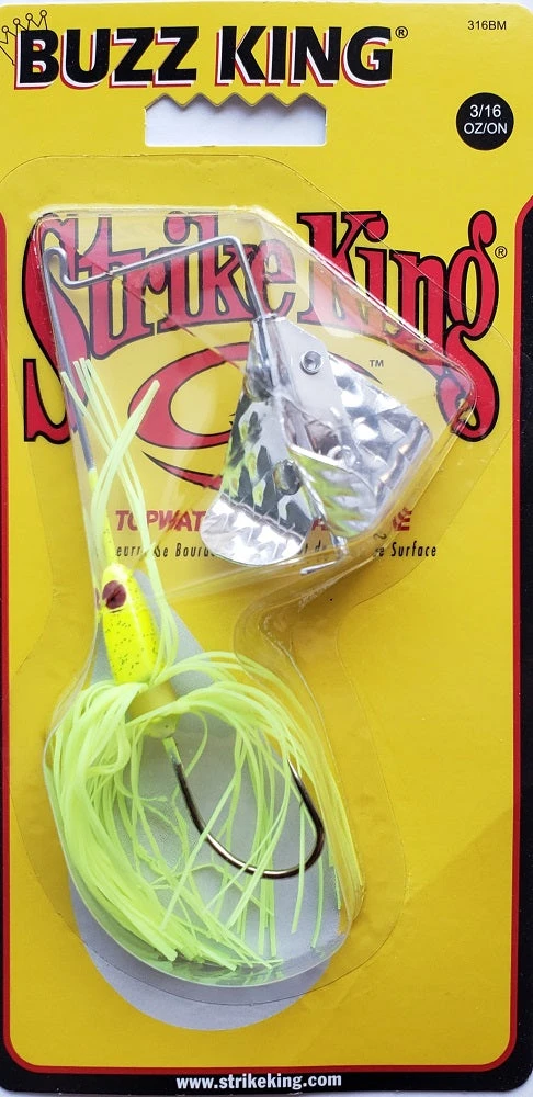 Strike King Tri-Wing Buzz King Top Water Buzzbait Lure 316BM-70 Lures & Bait Strike King Tri-Wing Buzz King Top Water Buzzbait Lure 316BM-70 Lures & Bait