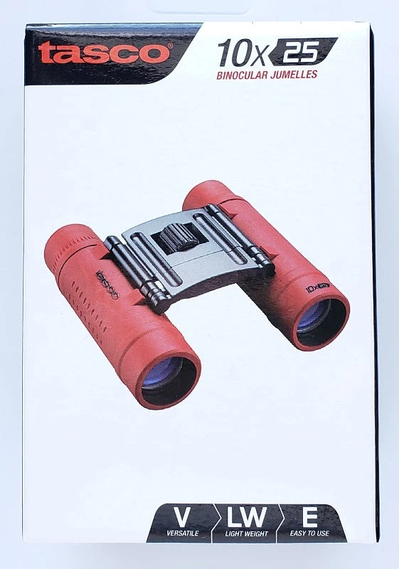 Tasco Essentials 10x25 Binocular Red 168125R 3 Tasco Essentials 10x25 Binocular Red 168125R