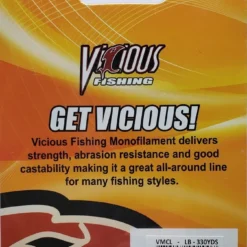 Vicious Monofilament Fishing Line 8lb 330yds VMCL8