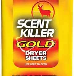 Hunting Wildlife Research Scent Killer Gold Dryer Sheets Unscented 18pk 1280