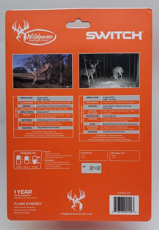 Wildgame Innovations Hunting Wildgame Switch Trail Camera EZ1212-20 4 Wildgame Innovations Hunting Wildgame Switch Trail Camera EZ1212-20