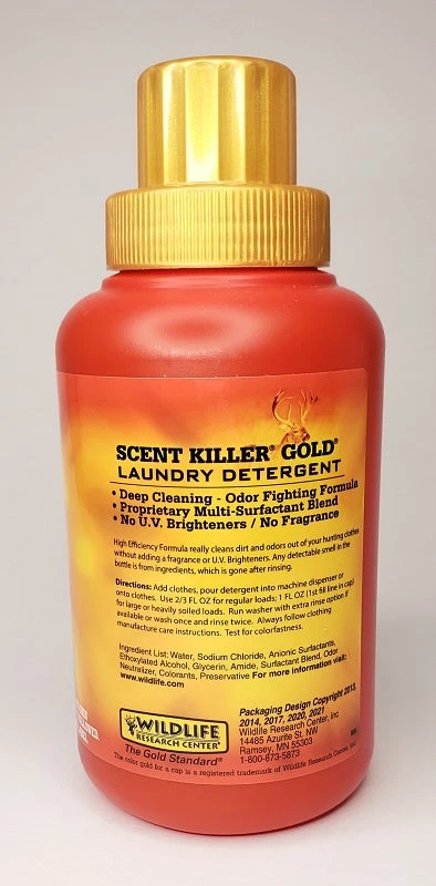 Game Scents & Covers Wildlife Research Scent Killer Gold 2X Laundry Detergent 18oz 1248 4 Game Scents & Covers Wildlife Research Scent Killer Gold 2X Laundry Detergent 18oz 1248