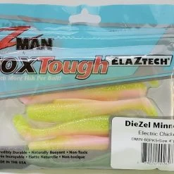 Z-Man DieZel MinnowZ Electric Chicken 4" 5pk Lures & Bait