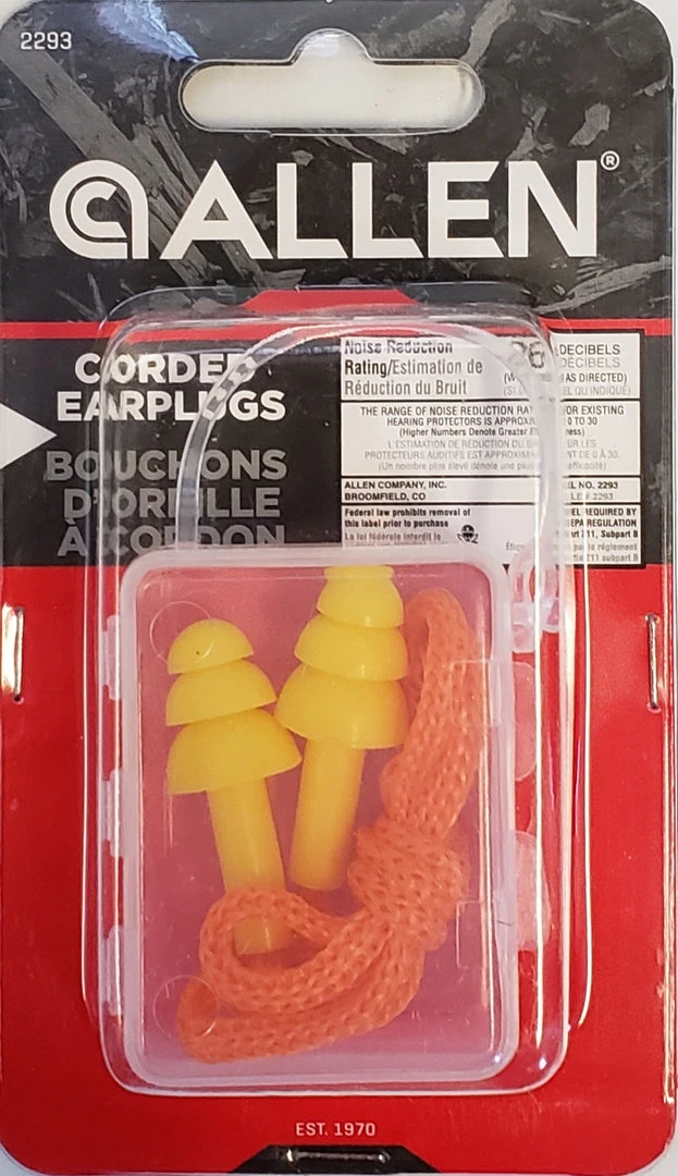 Allen Ear Plug Deluxe With Cord 2293 3 Allen Ear Plug Deluxe With Cord 2293