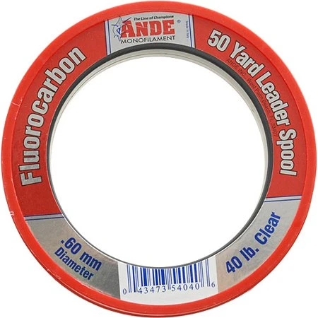Line/Leaders Ande Fluorocarbon Leader Clear 50yds 15-80lb 4 Line/Leaders Ande Fluorocarbon Leader Clear 50yds 15-80lb
