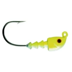 Bass Assassin Chartreuse Flash Jighead 1/4oz 4ct JA07005