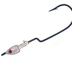 Bass Assassin Lead/Red Eye Long Shank Jighead 1/4oz 4ct JA57001