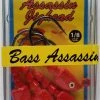 Hooks/Jig Heads Bass Assassin Red Jighead 1/8oz 4ct JA06002 1 Hooks/Jig Heads Bass Assassin Red Jighead 1/8oz 4ct JA06002