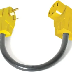 Camco 30AM/50AF Power Grip 18" Dogbone - 90M/90F 125V/3750W Adapter 55185 RV And Camping