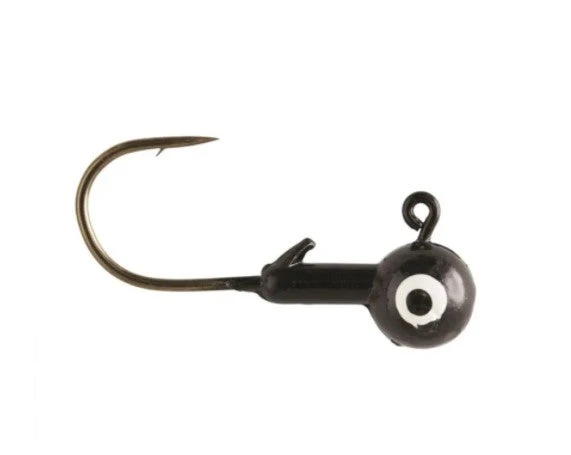 Eagle Claw Ball Head Jigs 1/8oz 10pk Black 3 Eagle Claw Ball Head Jigs 1/8oz 10pk Black