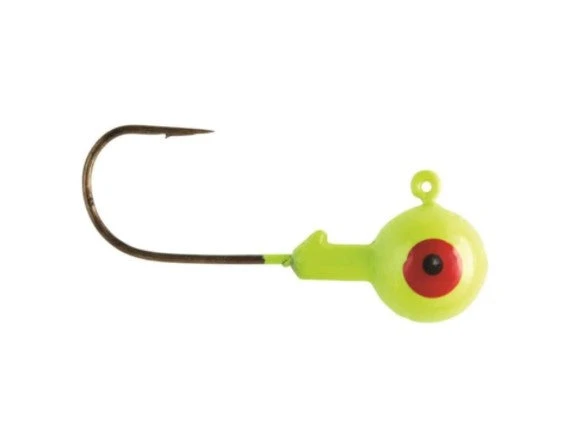 Hooks/Jig Heads Eagle Claw Ball Head Jigs 1/8oz 10pk Chartreuse SWBH18-3 3 Hooks/Jig Heads Eagle Claw Ball Head Jigs 1/8oz 10pk Chartreuse SWBH18-3