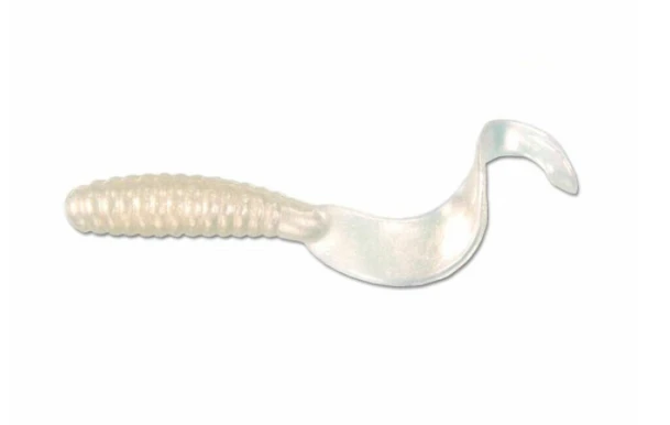 Sea Striker Got-Cha Curltail Grub White Pearl 4" 20pk Lures & Bait Sea Striker Got-Cha Curltail Grub White Pearl 4" 20pk Lures & Bait