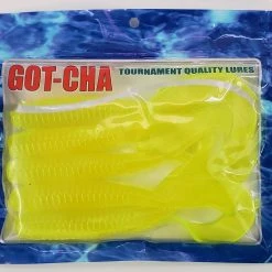 Lures & Bait Sea Striker Got-Cha Curltail Grub Chartreuse 8" 5pk 3 Lures & Bait Sea Striker Got-Cha Curltail Grub Chartreuse 8
