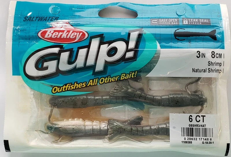 Berkley Gulp! Natural Shrimp 3" 6pk Berkley Gulp! Natural Shrimp 3" 6pk