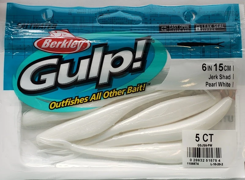 Berkley Gulp! Jerk Shad White 6" 5pk Berkley Gulp! Jerk Shad White 6" 5pk