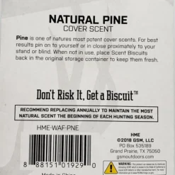 HME Products HME Scent Biscuit Pine Scent 3 Pack HME-WAF-PNE Hunting