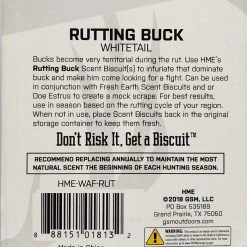 HME Products Hunting HME Scent Biscuit Rutting Buck Whitetail Scent 3 Pack HME-WAF-RUT 5 HME Products Hunting HME Scent Biscuit Rutting Buck Whitetail Scent 3 Pack HME-WAF-RUT