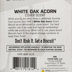 HME Products Hunting HME Scent Biscuit White Oak Acorn Cover Scent 3 Pack HME-WAF-ACR 8 HME Products Hunting HME Scent Biscuit White Oak Acorn Cover Scent 3 Pack HME-WAF-ACR