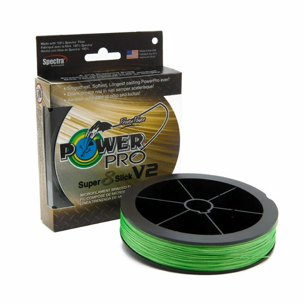 Power Pro Super 8 Slick V2 Hi-Vis Aqua 50 Lb 300 Yds Braided Fishing Line Line/Leaders 3 Power Pro Super 8 Slick V2 Hi-Vis Aqua 50 Lb 300 Yds Braided Fishing Line Line/Leaders