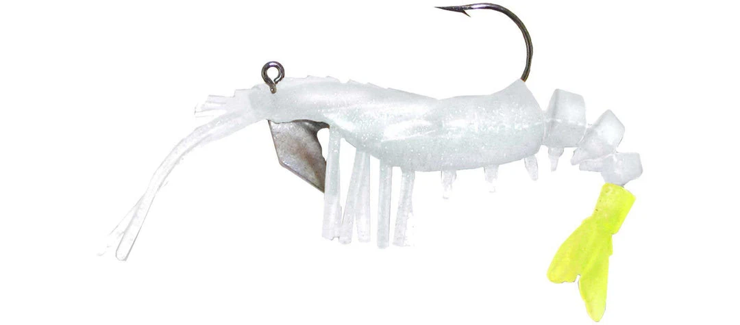Lures & Bait Vudu Jumbo Shrimp Pearl/Chartreuse 4" 2pk Lures & Bait Vudu Jumbo Shrimp Pearl/Chartreuse 4" 2pk
